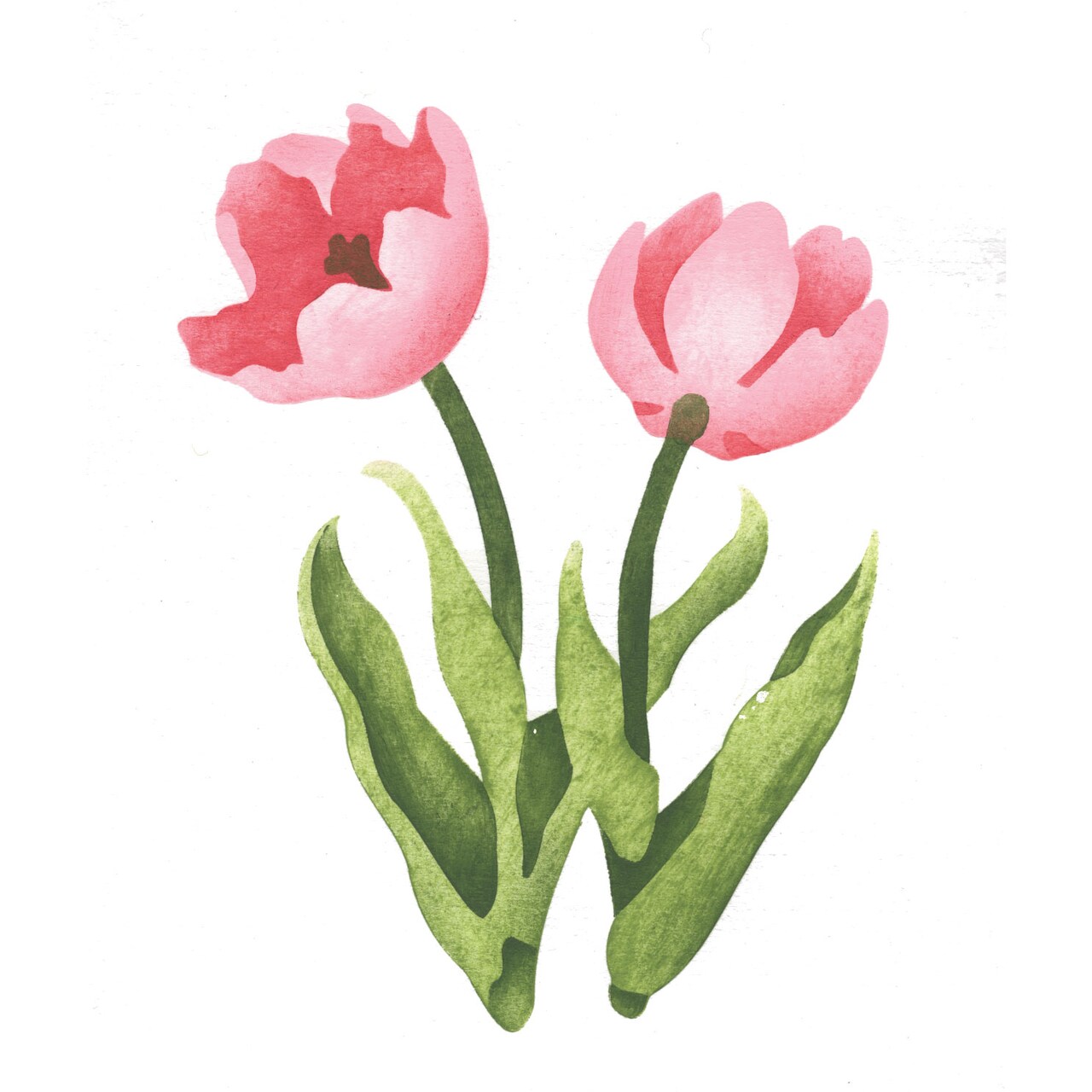 Large Tulip Wall Stencil | 3039B by Designer Stencils | Floral Stencils |